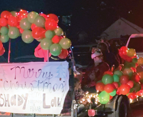 Shady Lawn residents participating in the Christmas parade